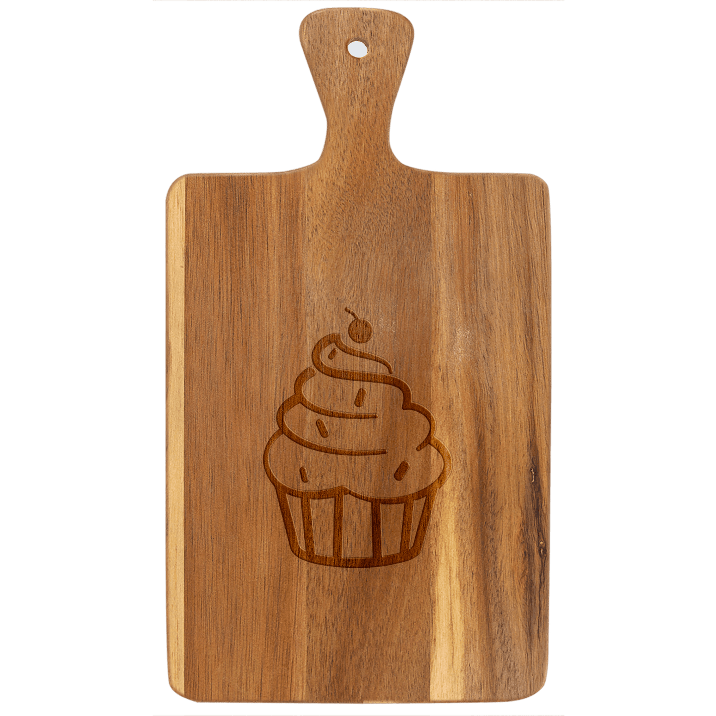 Acacia Wood and Slate Cutting Board with Handle