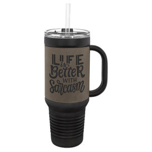 Polar Camel 40 oz. Leatherette Travel Mug