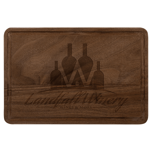 Walnut Cutting Board with Drip Ring